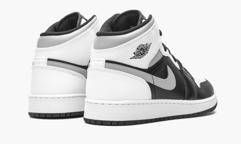 Nike Air Jordan 1 Mid GS 'White Shadow' Lasten Kengät Mustat Valkoinen Harmaat | 431JLEXIT