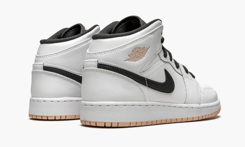 Nike Air Jordan 1 Mid GS 'White / Arctic Orange' Lasten Kengät Valkoinen Tummanharmaat Oranssi | 250GELIOC