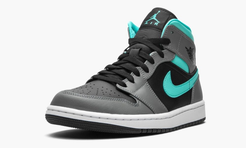 Nike Air Jordan 1 Mid 'Grey/Aqua' Miesten Kengät Vihreä Harmaat | 153RDOMQF