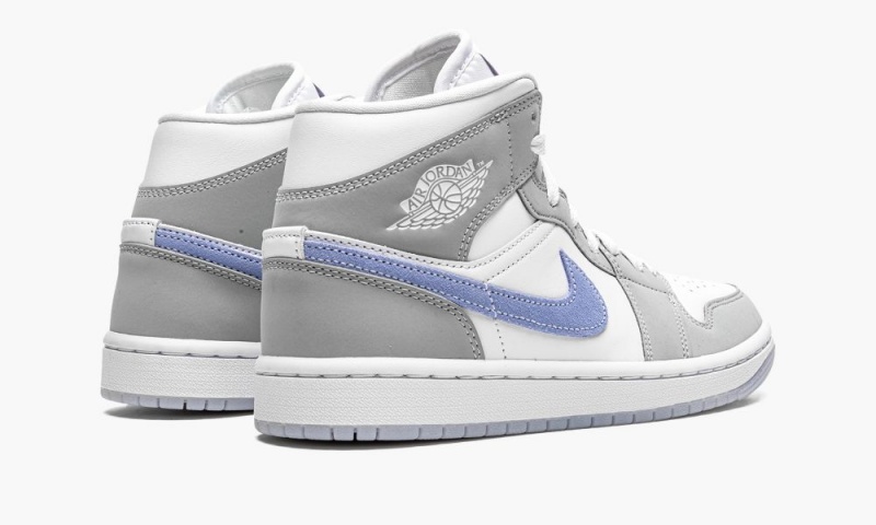 Nike Air Jordan 1 Mid 'Grey Blue' Naisten Kengät Valkoinen Harmaat | 534FBEGJM
