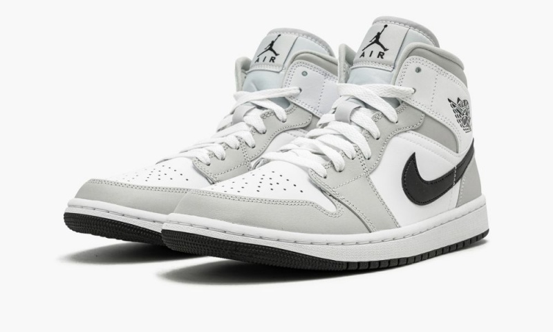 Nike Air Jordan 1 Mid 'Grey Fog' Naisten Kengät Harmaat Mustat Valkoinen | 657ZINQGY