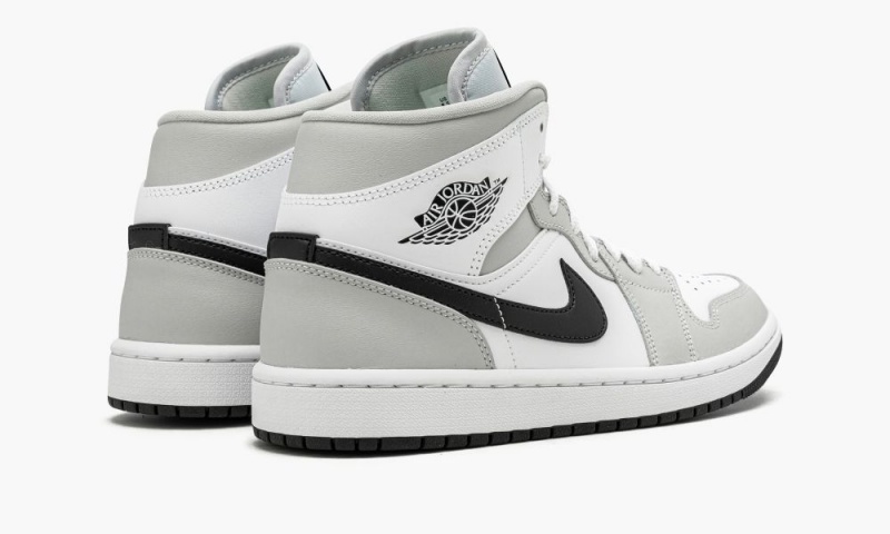Nike Air Jordan 1 Mid 'Grey Fog' Naisten Kengät Harmaat Mustat Valkoinen | 657ZINQGY
