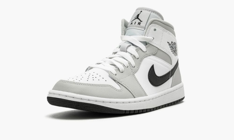 Nike Air Jordan 1 Mid 'Grey Fog' Naisten Kengät Harmaat Mustat Valkoinen | 657ZINQGY