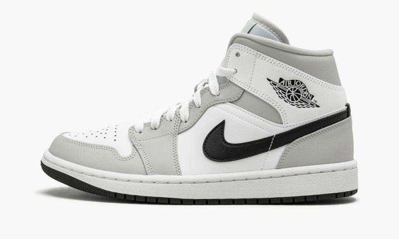 Nike Air Jordan 1 Mid \'Grey Fog\' Naisten Kengät Harmaat Mustat Valkoinen | 657ZINQGY