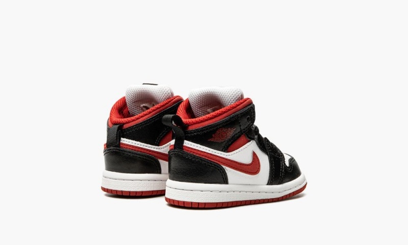 Nike Air Jordan 1 Mid 'Gym Red Black White' Lasten Kengät Valkoinen Punainen Mustat | 953JHRACP