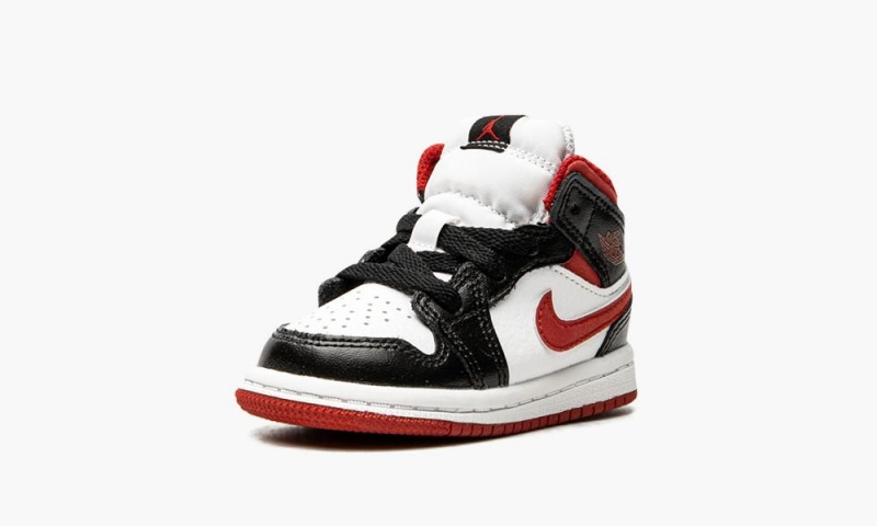 Nike Air Jordan 1 Mid 'Gym Red Black White' Lasten Kengät Valkoinen Punainen Mustat | 953JHRACP