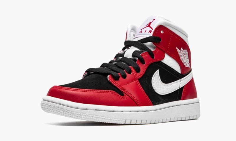 Nike Air Jordan 1 Mid 'Gym Red / Black' Naisten Kengät Punainen Valkoinen Mustat | 703NMOVAP