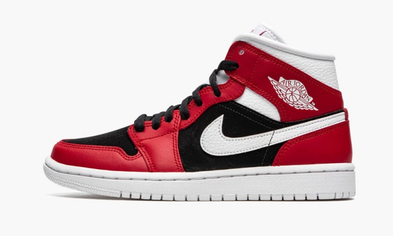 Nike Air Jordan 1 Mid \'Gym Red / Black\' Naisten Kengät Punainen Valkoinen Mustat | 703NMOVAP