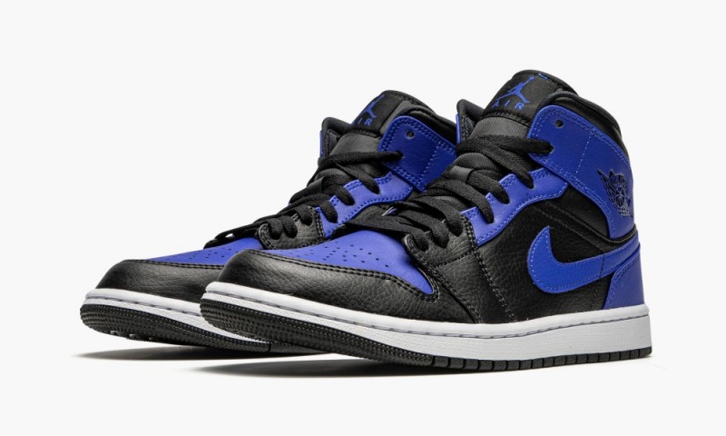 Nike Air Jordan 1 Mid 'Hyper Royal' Miesten Kengät Mustat Kuninkaallinen Sininen Valkoinen | 853DGZXJB