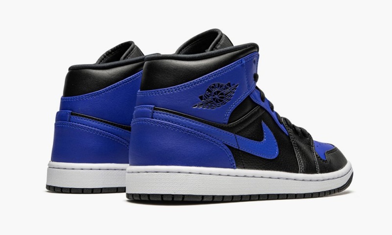 Nike Air Jordan 1 Mid 'Hyper Royal' Miesten Kengät Mustat Kuninkaallinen Sininen Valkoinen | 853DGZXJB