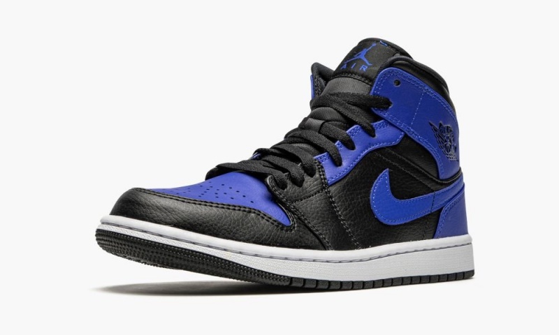 Nike Air Jordan 1 Mid 'Hyper Royal' Miesten Kengät Mustat Kuninkaallinen Sininen Valkoinen | 853DGZXJB