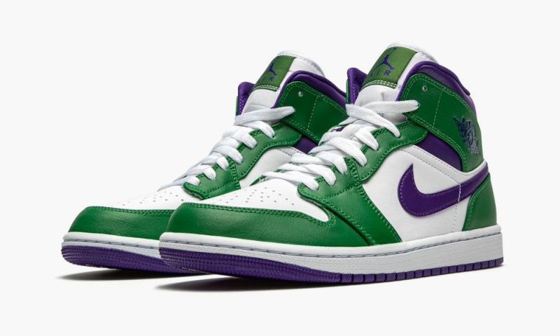 Nike Air Jordan 1 Mid 'Incredible Hulk' Miesten Kengät Vihreä Violetit Valkoinen | 650PWEGSX