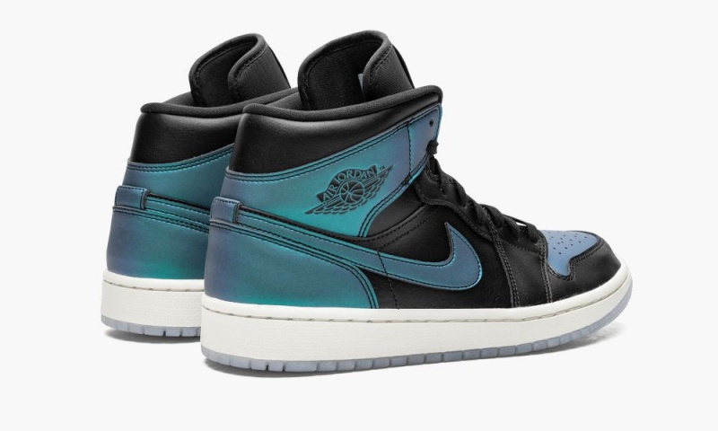 Nike Air Jordan 1 Mid 'Iridescent' Naisten Kengät Mustat Valkoinen Monivärinen | 680OBYPHR