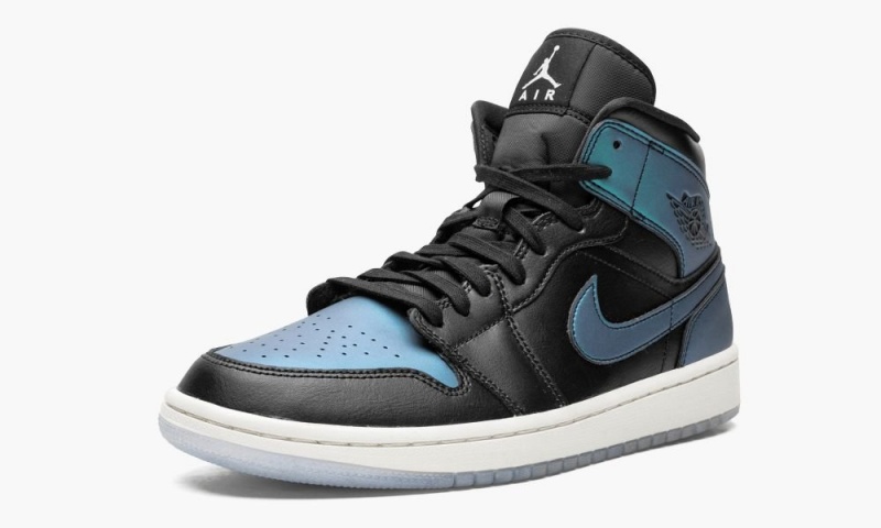 Nike Air Jordan 1 Mid 'Iridescent' Naisten Kengät Mustat Valkoinen Monivärinen | 680OBYPHR