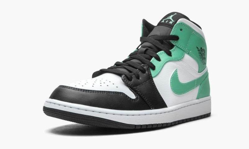 Nike Air Jordan 1 Mid 'Island Green' Miesten Kengät Valkoinen Mustat Vihreä | 698TRPGVC