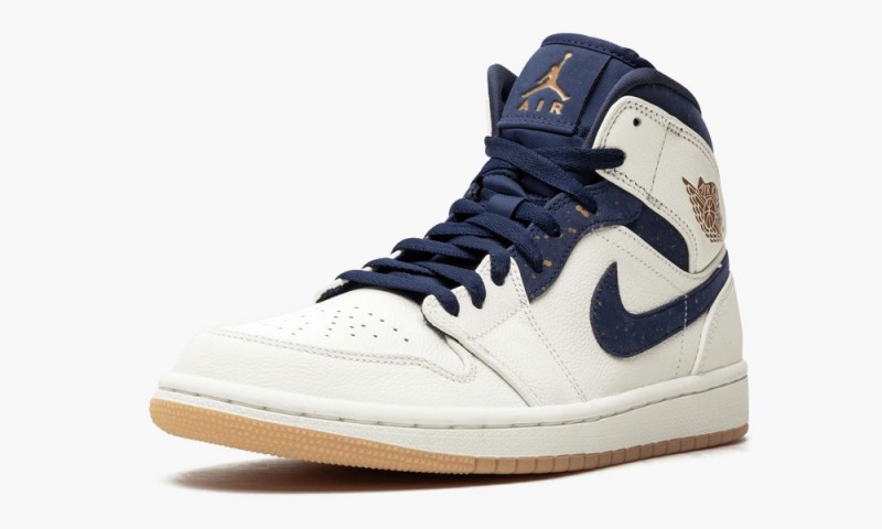 Nike Air Jordan 1 Mid Jeter Miesten Kengät Ruskea Laivastonsininen | 395JODYGM