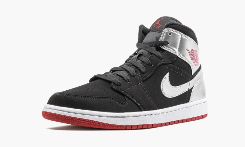 Nike Air Jordan 1 Mid 'Johnny Kilroy' Miesten Kengät Mustat Punainen Metal Hopea | 815XUQBYR