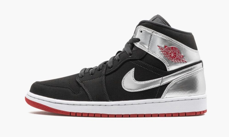 Nike Air Jordan 1 Mid \'Johnny Kilroy\' Miesten Kengät Mustat Punainen Metal Hopea | 815XUQBYR
