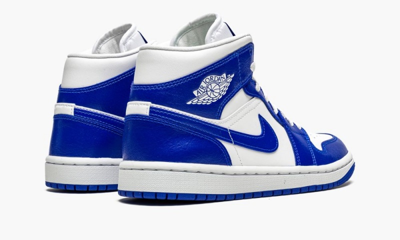 Nike Air Jordan 1 Mid 'Kentucky Blue' Naisten Kengät Valkoinen Kuninkaallinen Sininen Valkoinen | 032KIHUSJ