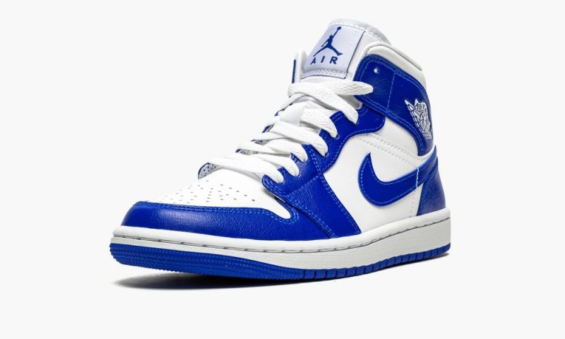 Nike Air Jordan 1 Mid 'Kentucky Blue' Naisten Kengät Valkoinen Kuninkaallinen Sininen Valkoinen | 032KIHUSJ