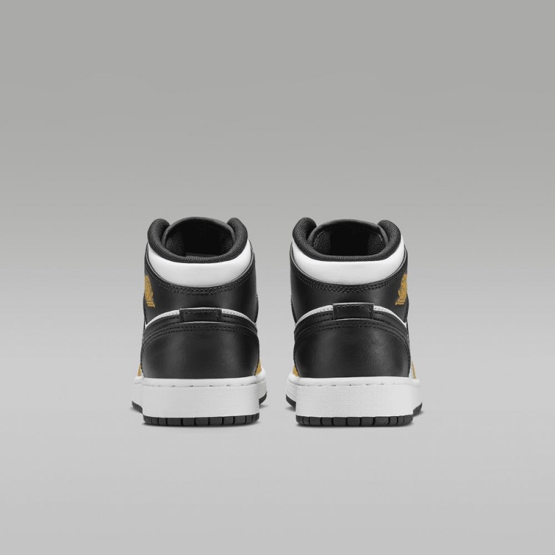 Nike Air Jordan 1 Mid Lasten Kengät Keltainen Mustat Valkoinen | 630FMXGNQ