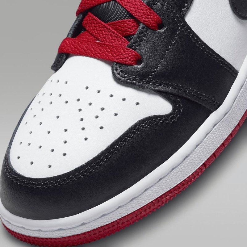Nike Air Jordan 1 Mid Lasten Kengät Punainen Mustat Valkoinen | 392MDPVAT