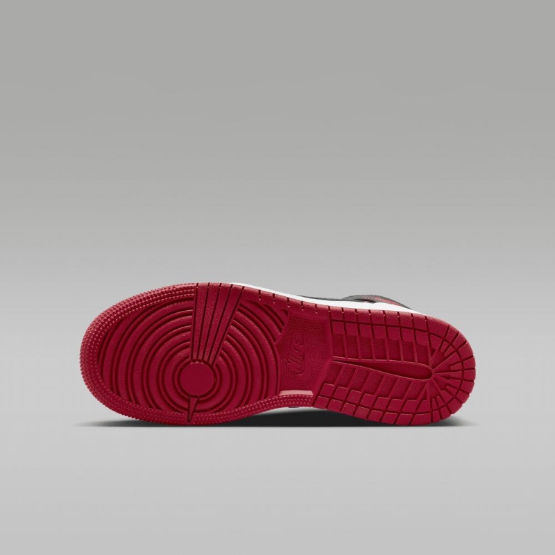 Nike Air Jordan 1 Mid Lasten Kengät Punainen Mustat Valkoinen | 392MDPVAT