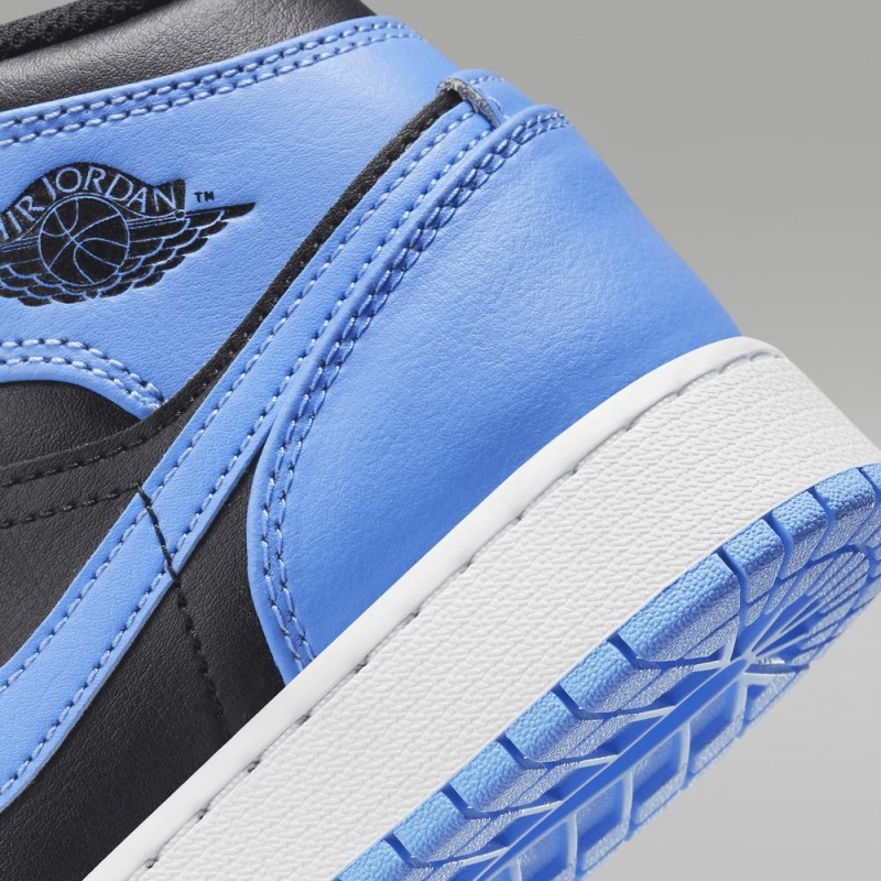 Nike Air Jordan 1 Mid Lasten Kengät Sininen Mustat | 763XPFMNS