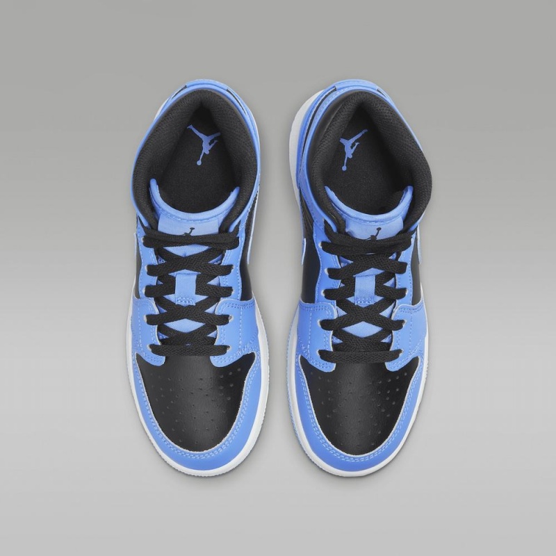 Nike Air Jordan 1 Mid Lasten Kengät Sininen Mustat | 763XPFMNS