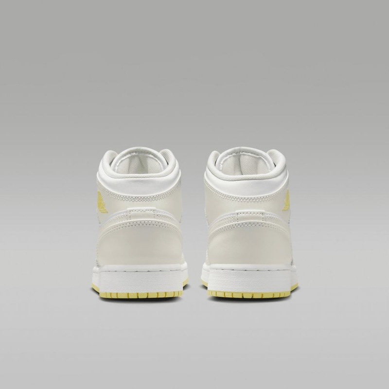 Nike Air Jordan 1 Mid Lasten Kengät Valkoinen Vaaleanoranssi | 138EUGQVD