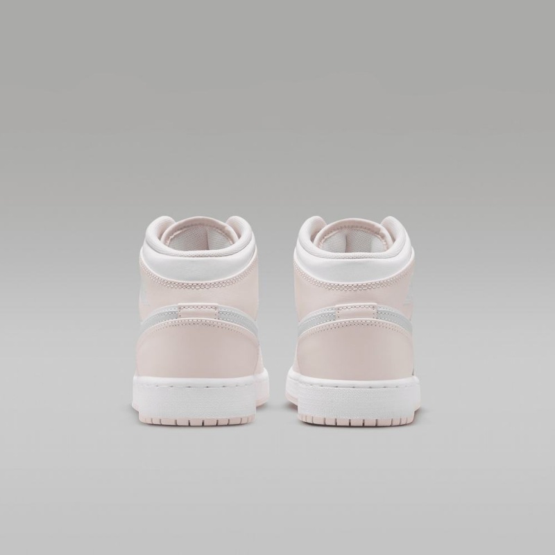 Nike Air Jordan 1 Mid Lasten Kengät Valkoinen Pinkki | 632KGQAFO