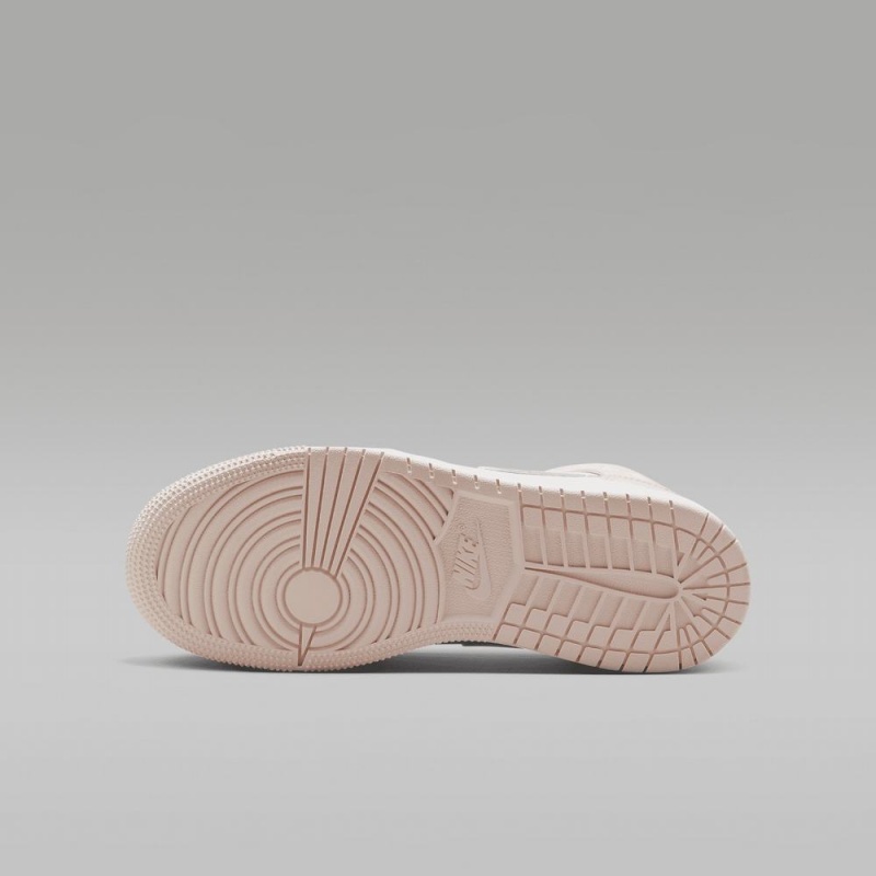Nike Air Jordan 1 Mid Lasten Kengät Valkoinen Pinkki | 632KGQAFO