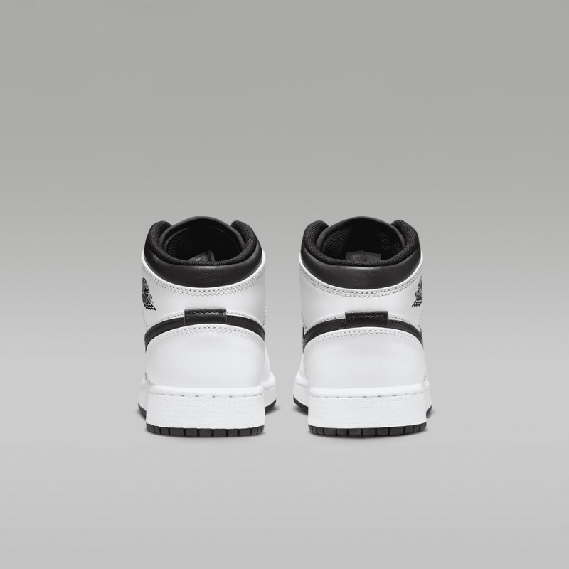 Nike Air Jordan 1 Mid Lasten Kengät Valkoinen Mustat | 567HNWIUM