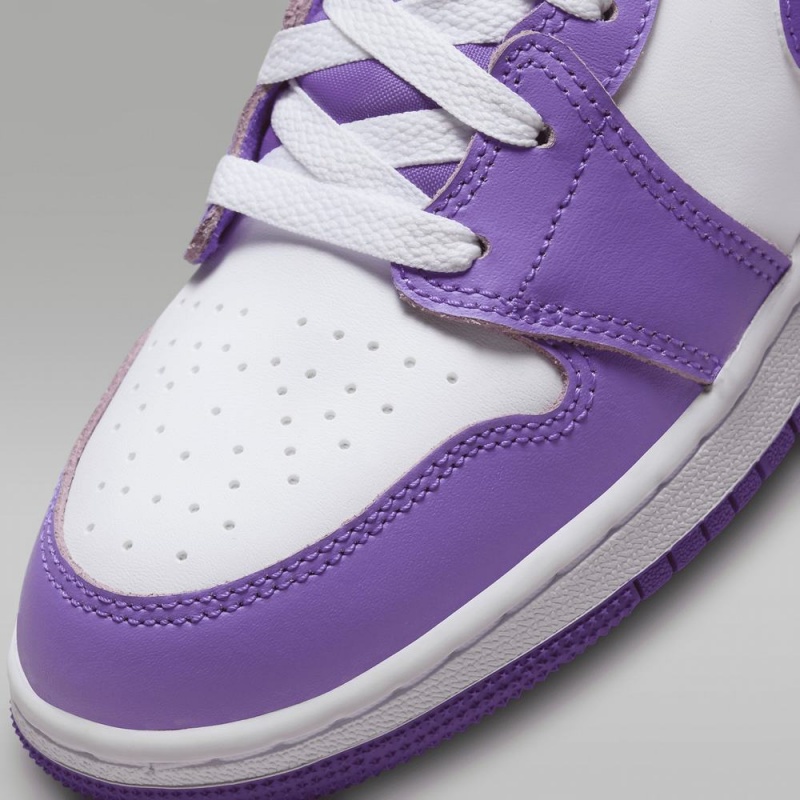 Nike Air Jordan 1 Mid Lasten Kengät Violetit Valkoinen | 104VMSZYL