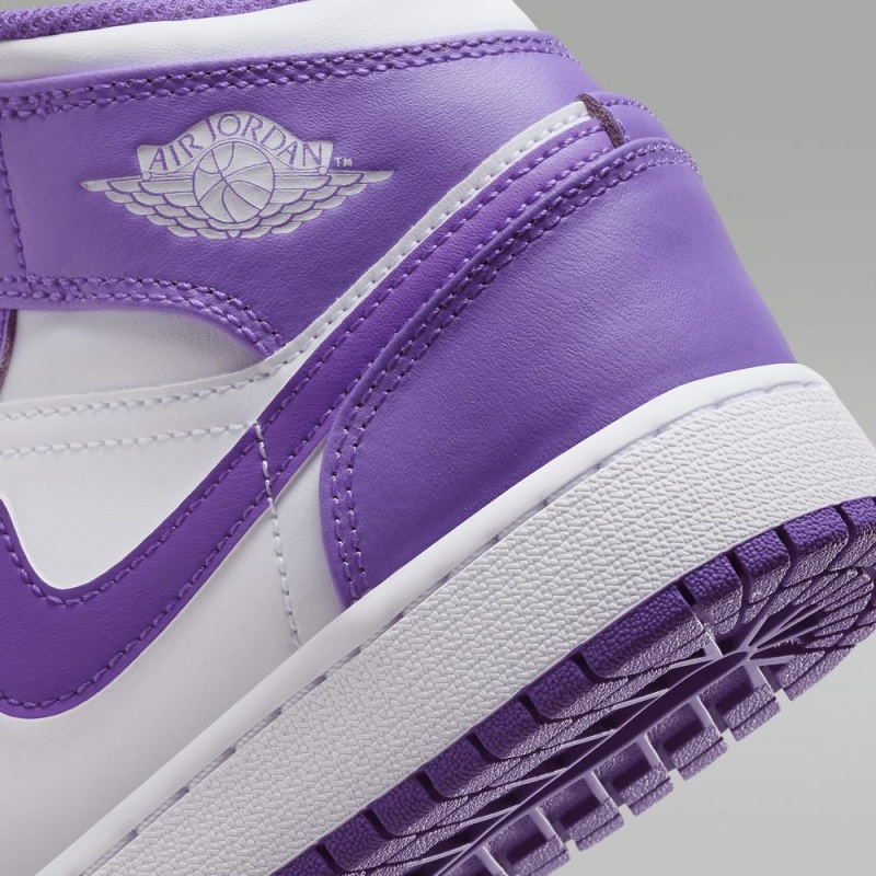 Nike Air Jordan 1 Mid Lasten Kengät Violetit Valkoinen | 104VMSZYL