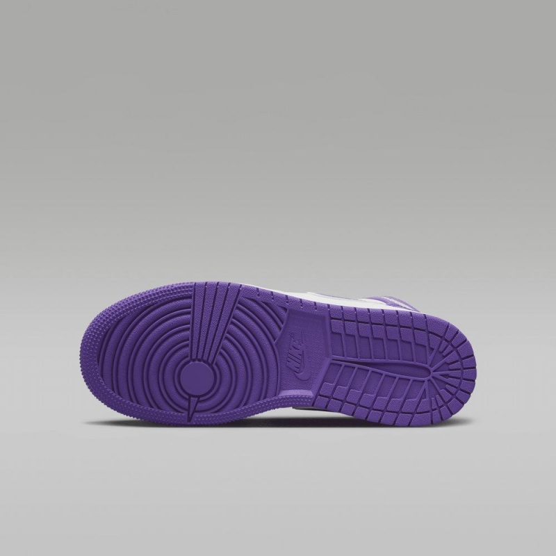 Nike Air Jordan 1 Mid Lasten Kengät Violetit Valkoinen | 104VMSZYL