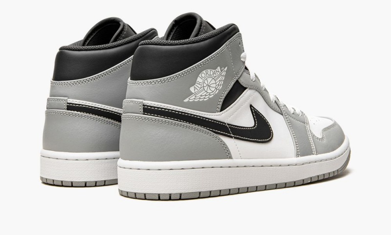 Nike Air Jordan 1 Mid 'Light Smoke Grey 2.0' Miesten Kengät Harmaat Valkoinen | 841QSLYAR