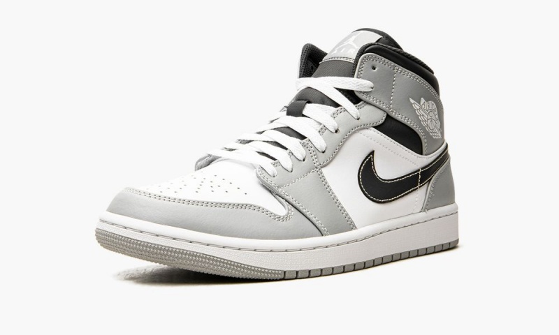 Nike Air Jordan 1 Mid 'Light Smoke Grey 2.0' Miesten Kengät Harmaat Valkoinen | 841QSLYAR
