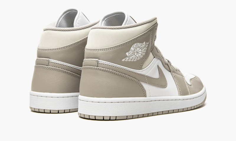 Nike Air Jordan 1 Mid 'Linen' Miesten Kengät Vaaleanbeige Valkoinen | 098FXJNRM