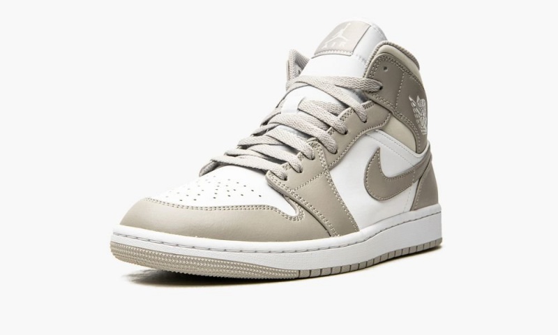 Nike Air Jordan 1 Mid 'Linen' Miesten Kengät Vaaleanbeige Valkoinen | 098FXJNRM