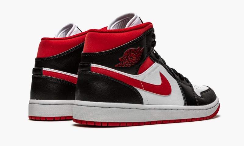 Nike Air Jordan 1 Mid 'Metallic Red' Miesten Kengät Valkoinen Punainen Mustat | 341OVXNZB
