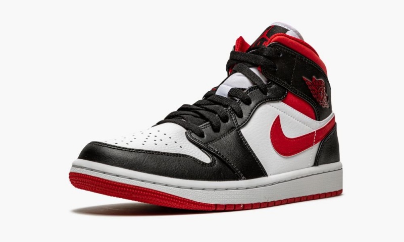 Nike Air Jordan 1 Mid 'Metallic Red' Miesten Kengät Valkoinen Punainen Mustat | 341OVXNZB