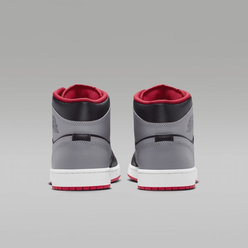 Nike Air Jordan 1 Mid Miesten Kengät Harmaat Mustat | 038HZRENI