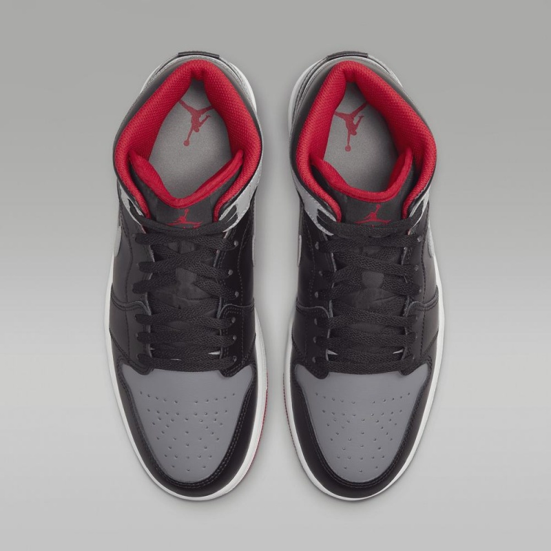 Nike Air Jordan 1 Mid Miesten Kengät Harmaat Mustat | 038HZRENI