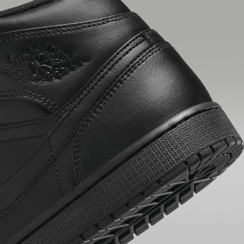 Nike Air Jordan 1 Mid Miesten Kengät Mustat | 791EHXZVB