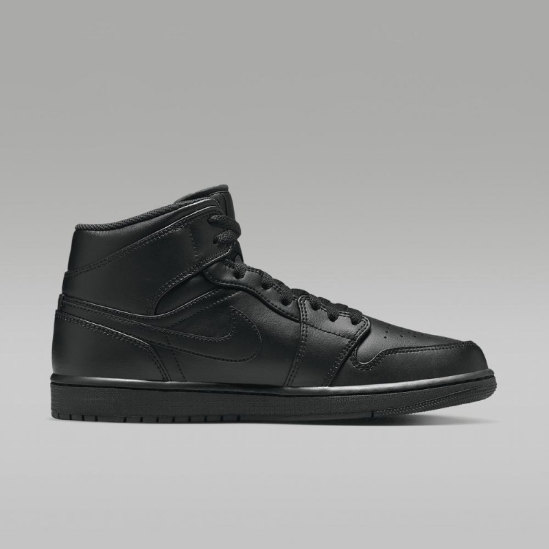 Nike Air Jordan 1 Mid Miesten Kengät Mustat | 791EHXZVB