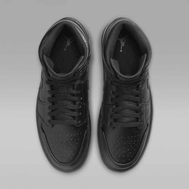 Nike Air Jordan 1 Mid Miesten Kengät Mustat | 791EHXZVB