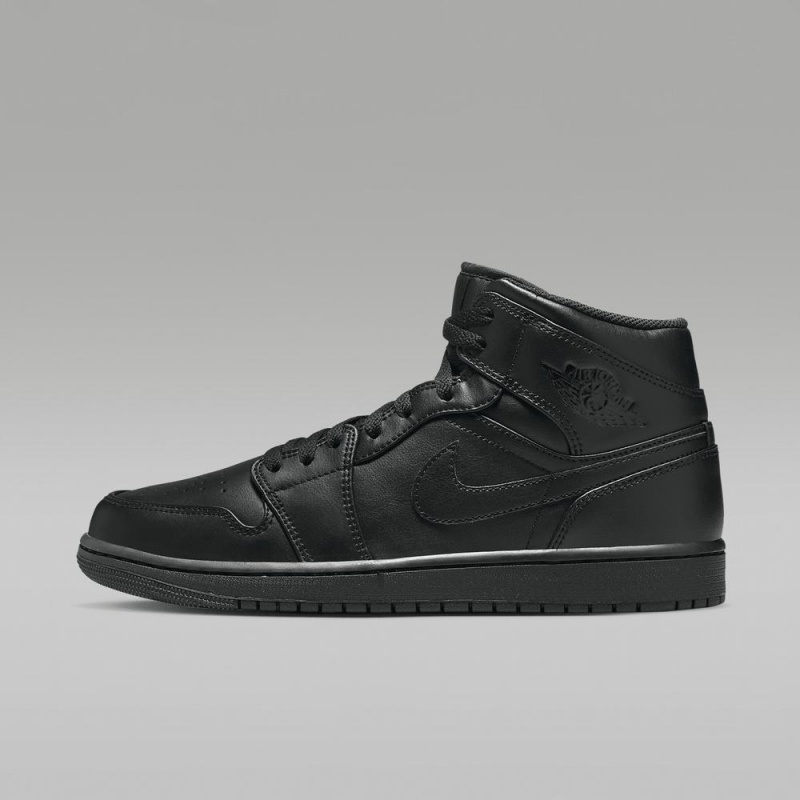 Nike Air Jordan 1 Mid Miesten Kengät Mustat | 791EHXZVB