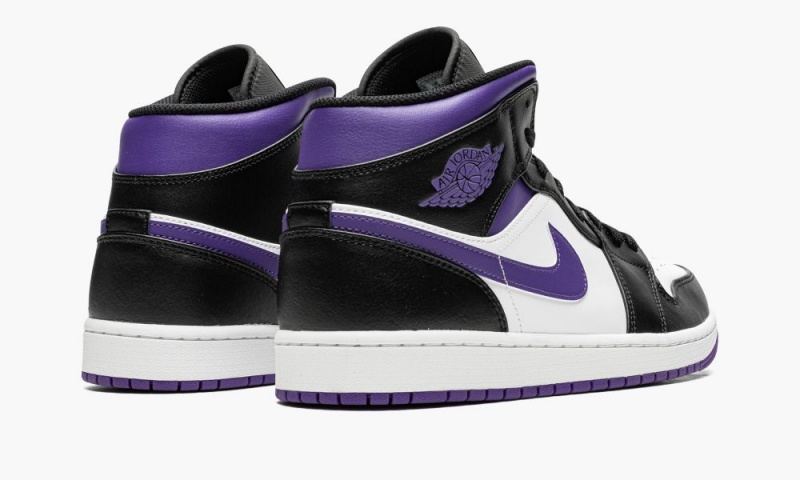 Nike Air Jordan 1 Mid Miesten Kengät Mustat Valkoinen | 610KNLIDQ