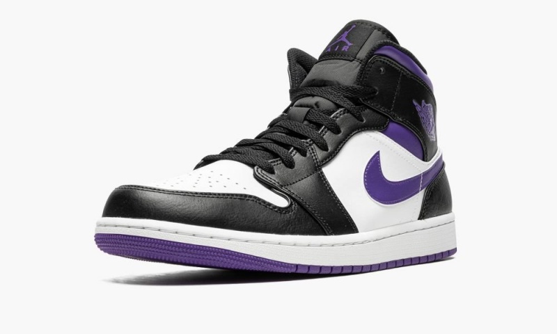 Nike Air Jordan 1 Mid Miesten Kengät Mustat Valkoinen | 610KNLIDQ